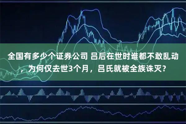 全国有多少个证券公司 吕后在世时谁都不敢乱动，为何仅去世3个月，吕氏就被全族诛灭？